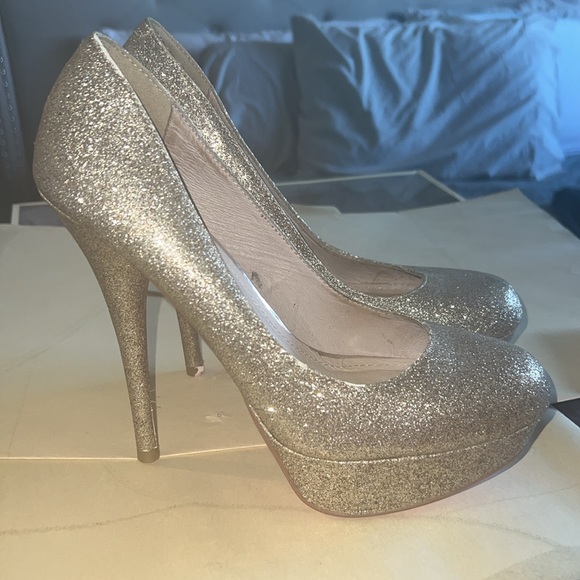 Steve Madden Glitter Heels Sz 9 - Picture 4 of 6